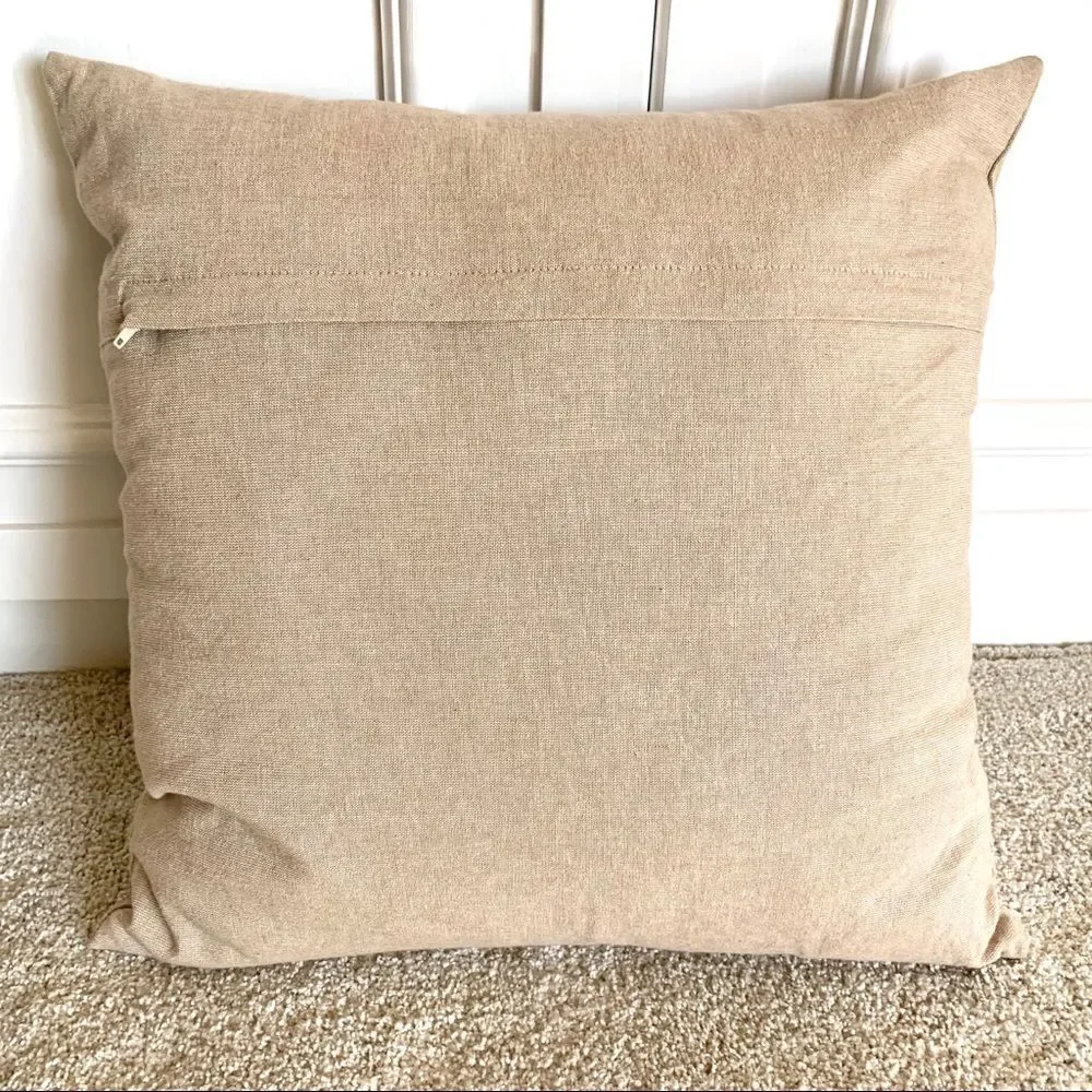 Tan Pillow with‎ wording